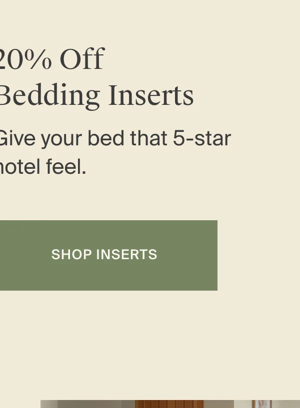 Save on All Bedding Inserts