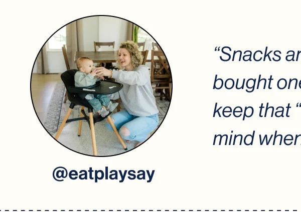 @eatplaysay. “Snacks are not bad - just many store bought ones have added sugars. Try to keep that “Focus on Real Food” phrase in mind when possible.”