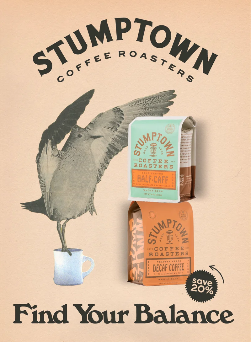 In case you missed it, Trapper Creek decaf and our new Echo Canyon half-caff blend are 20% off.
