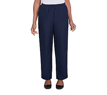 Alfred Dunner Pull-On Straight-Leg Average Pant