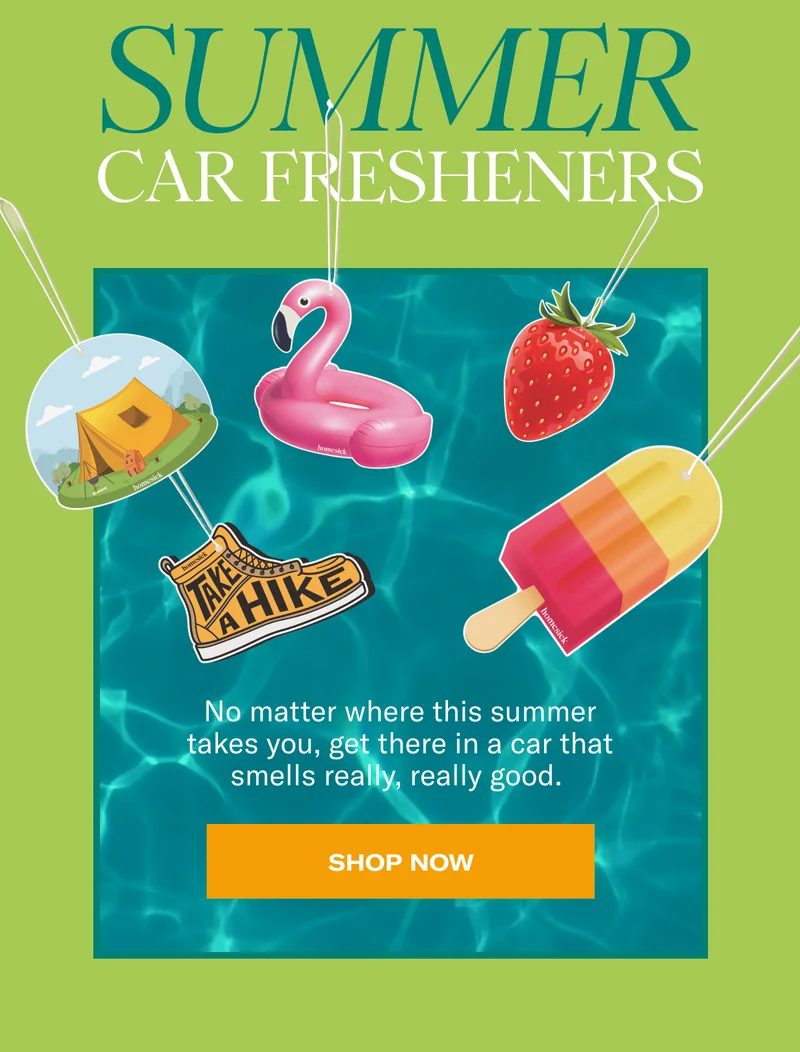 Summer Car Fresheners | No matter where this summer takes you, get there in a car that smells really, really good. | Shop Now