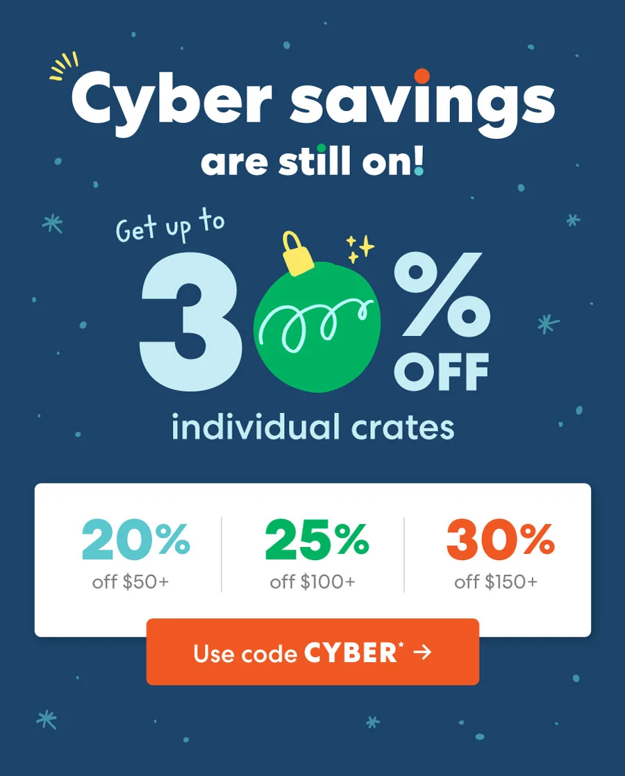 Cyber savings are still on! Get up to 30% off. Use code CYBER