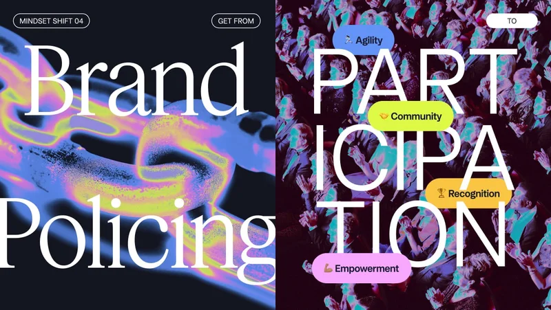Brand policing and participation collaged graphic