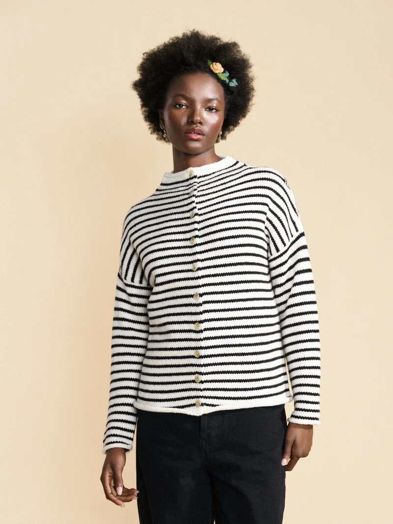 Image of Masson Striped Cardigan