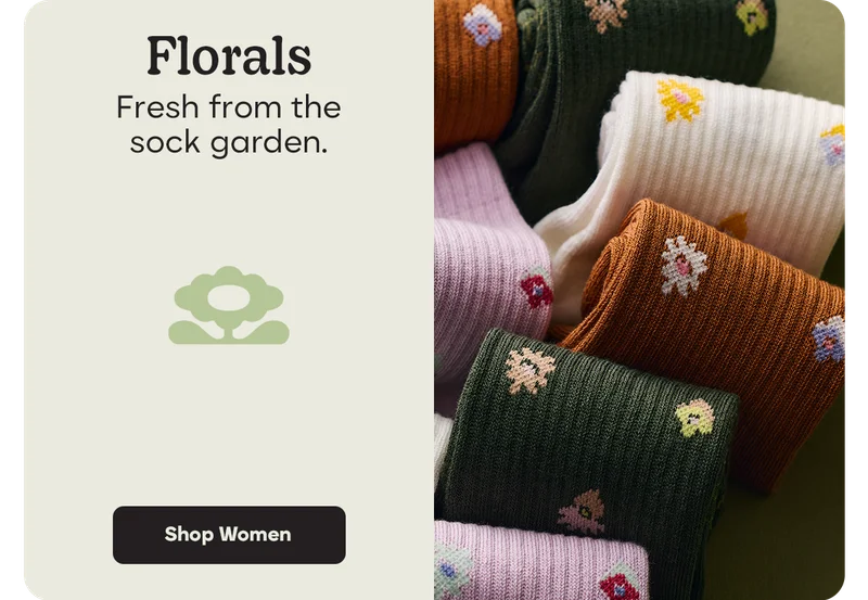 Florals | Fresh from the sock garden. | Shop Women