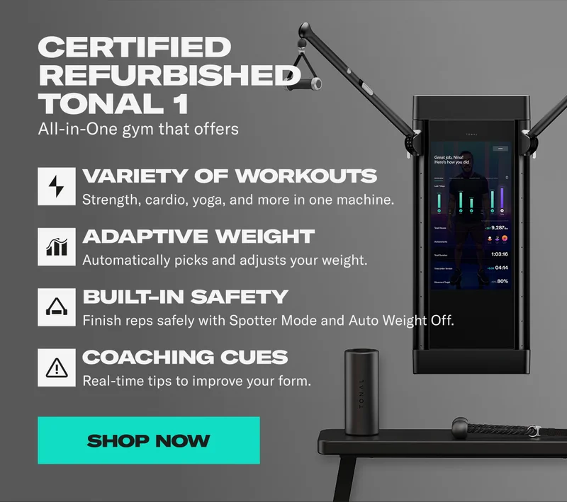 Certified refurbished Tonal 1. Shop Now
