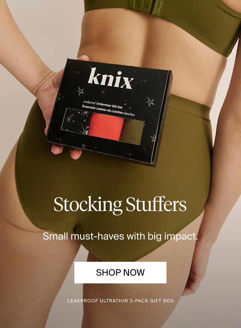Stocking Stuffers - Small must-haves with big impact. Shop Now Leakproof UltraThin 3-pack gift box