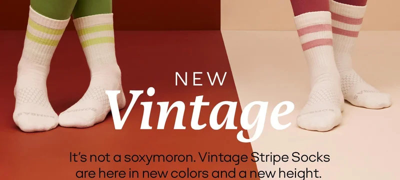 NEW Vintage | It's not a soxymoron. Vintage Stripe Socks are here in new colors and a new height.