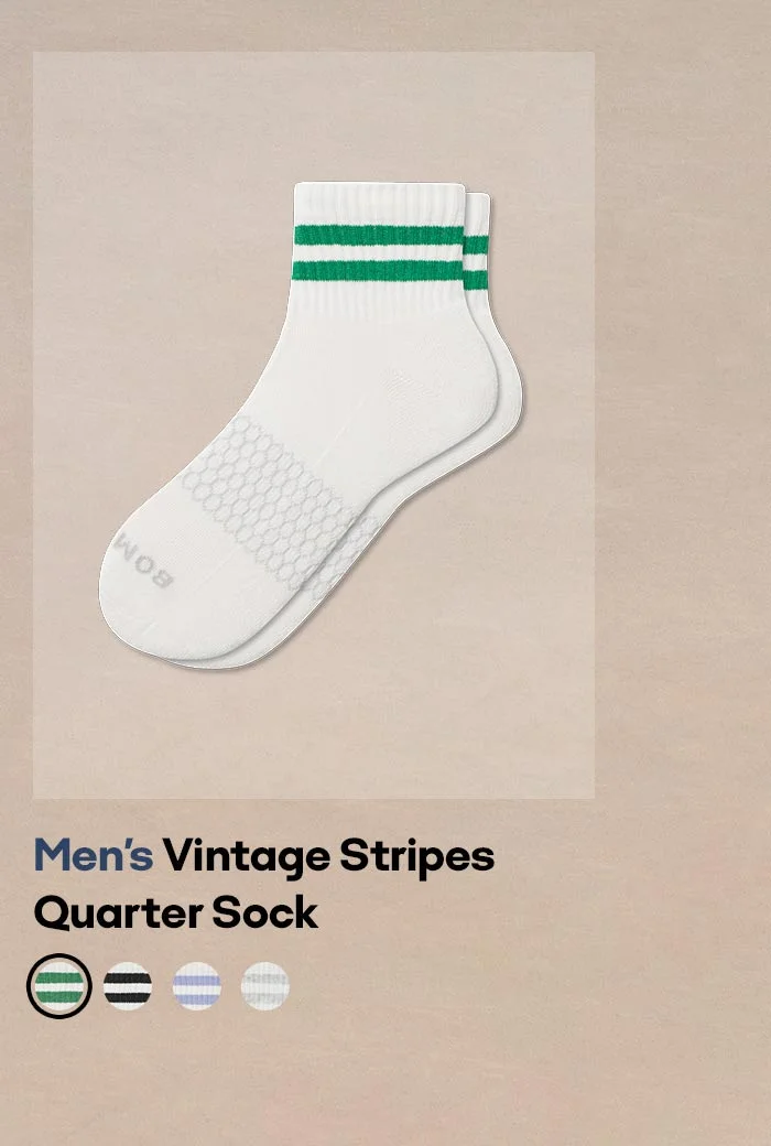 Men's Vintage Stripes Quarter Sock