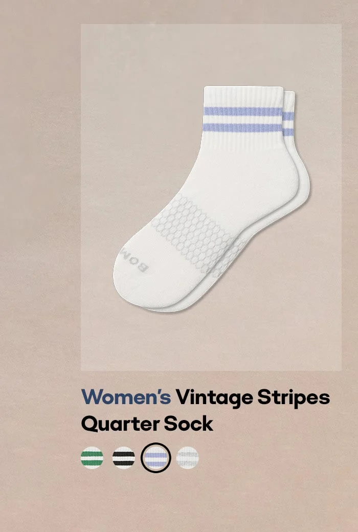 Women's Vintage Stripes Quarter Sock