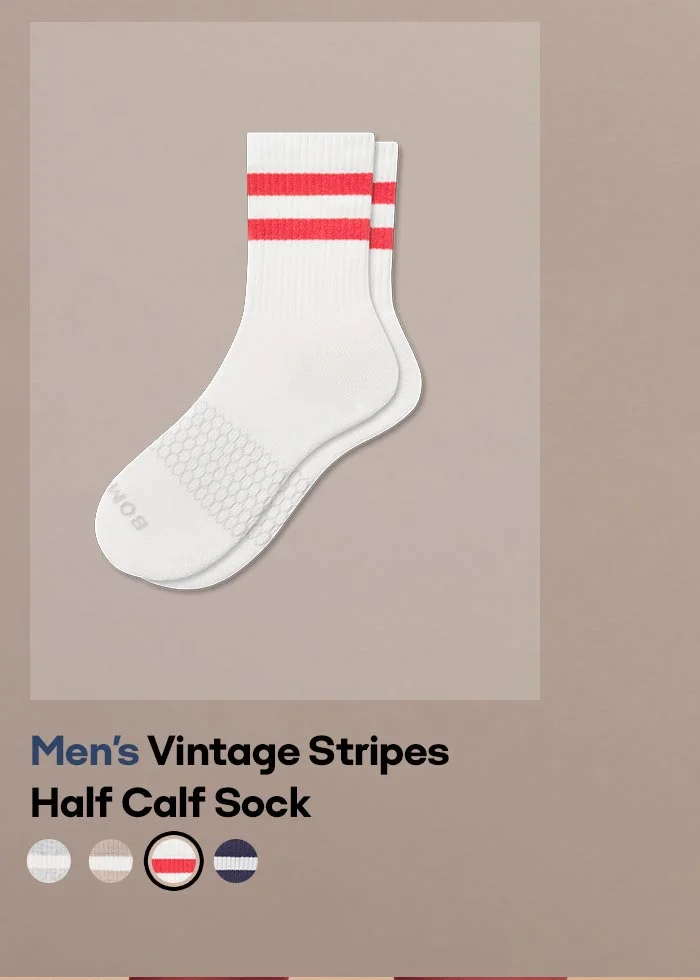 Men's Vintage Stripes Half Calf Sock