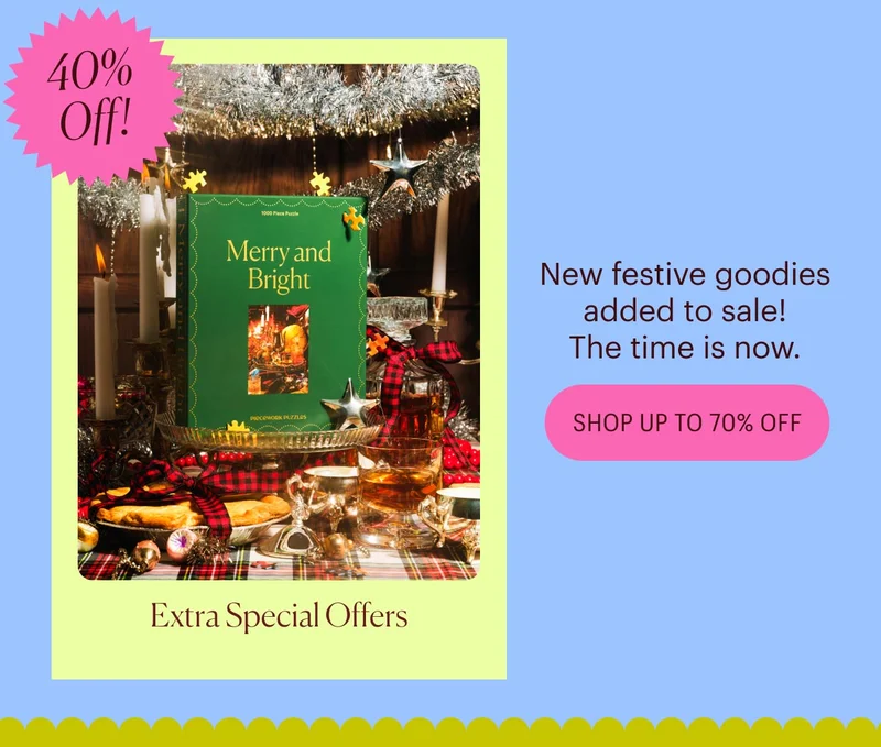 New Festive Goodies Added to Sale! Shop Up to 70% Off!