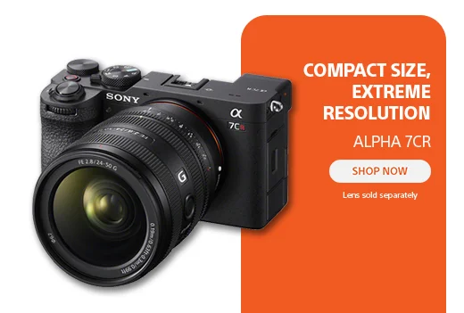 Compact Size, Extreme Resolution Alpha 7CR shop now Lens sold separately