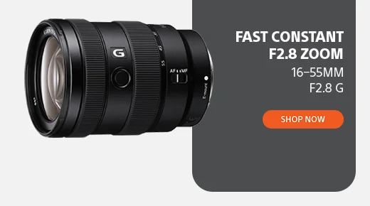 Fast constant F2.8 zoom 16–55mm F2.8 G shop now