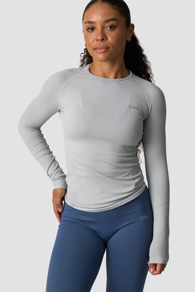 Image of Define Seamless Long Sleeve Light Grey