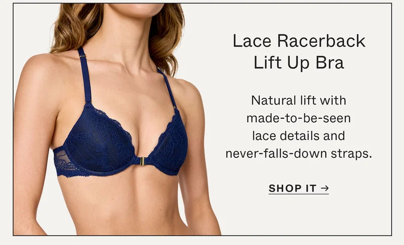 Lace Racerback Lift Up Bra