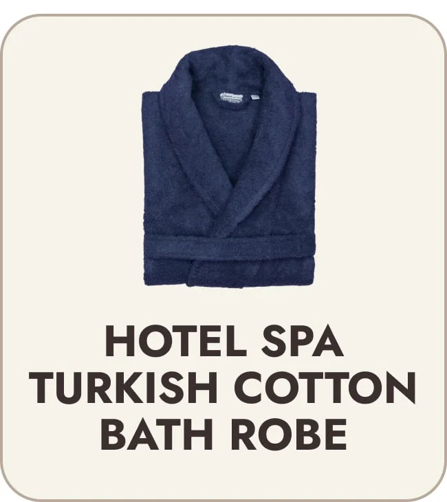 Authentic Hotel Spa Unisex Turkish Cotton Terry Cloth Bath Robe
