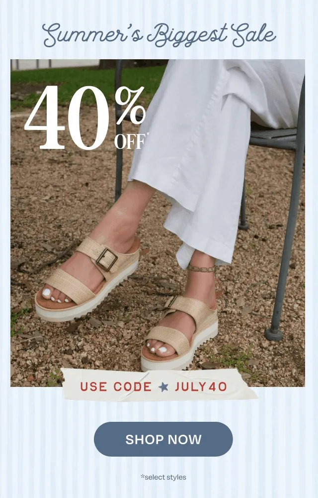 40% Off Select Styles