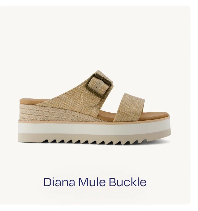 Diana Mule Buckle Wedge Sandal