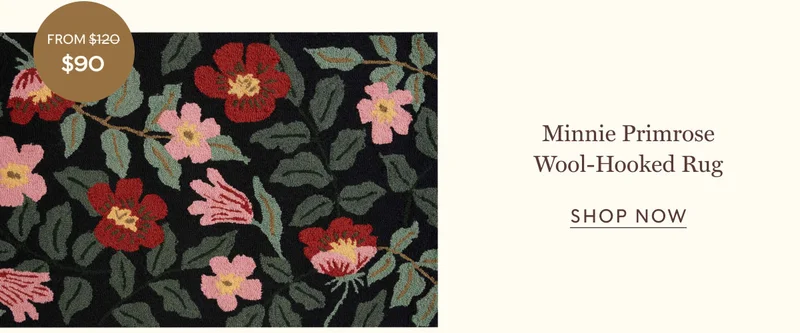 Minnie Primrose Wool-Hooked Rug SHOP NOW