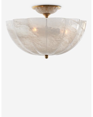 Rosehill Semi-Flush Mount Light by AERIN - Antique Brass / 16"Dia