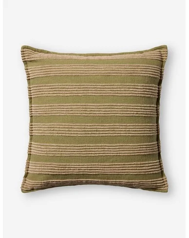 Aspyn Pillow by Amber Lewis x Loloi-Olive / 20" x 20" / Polyester