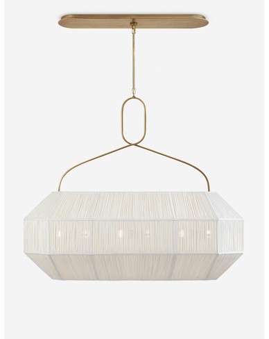 Forza Linear Pendant Light by Kelly Wearstler - Burnished Brass / 40"W