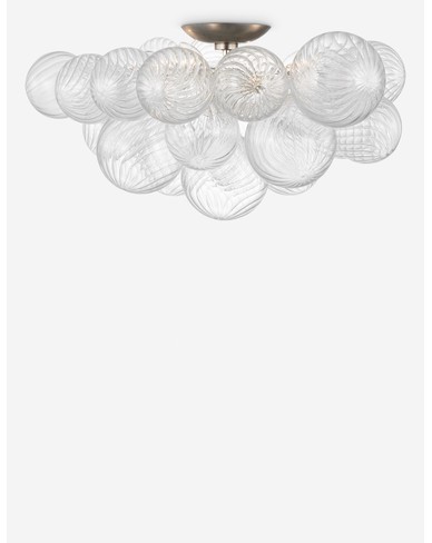 Oristano Flush Mount Light - Burnished Silver / 25"Dia