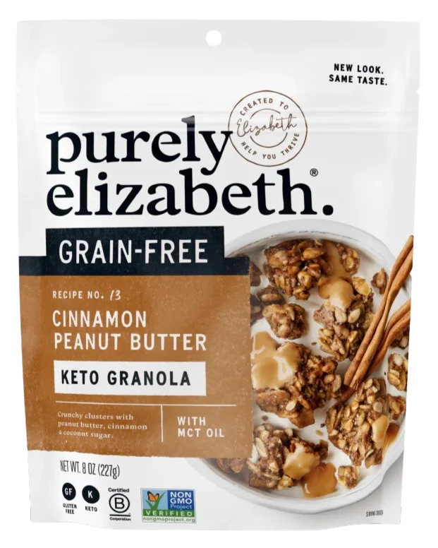 Image of Purely Elizabeth Cinnamon Peanut Butter Granola + Mct Oil