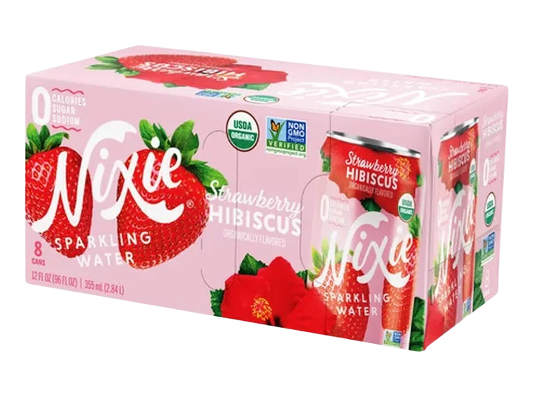 Image of Nixie Sparkling Water - Strawberry Hibiscus (8 Pack)
