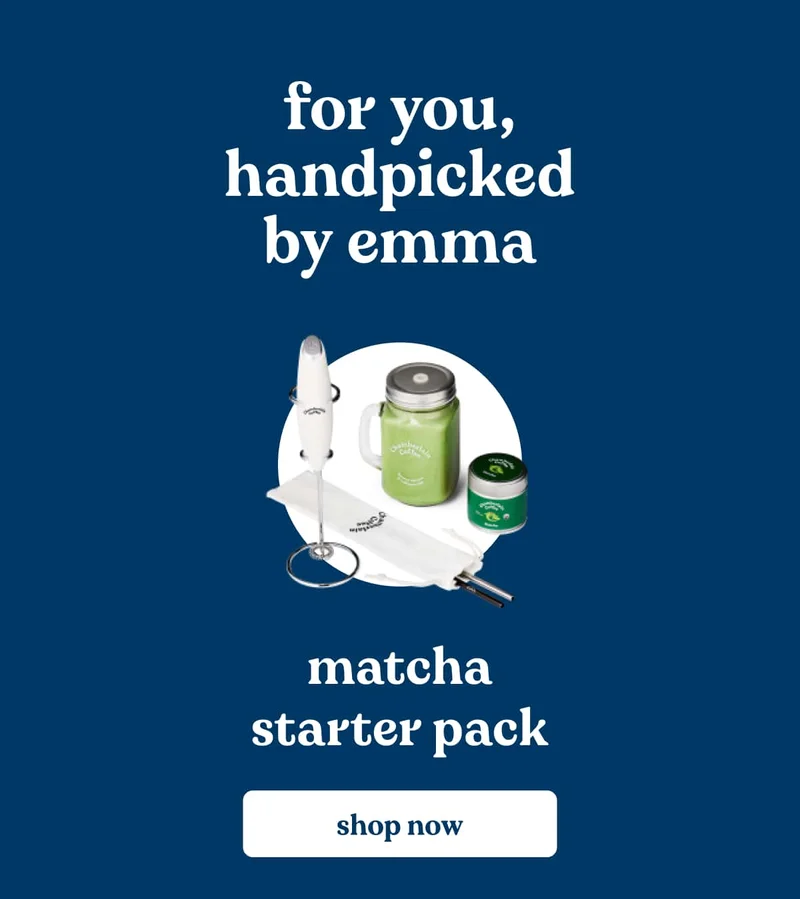 matcha starter pack. shop now.