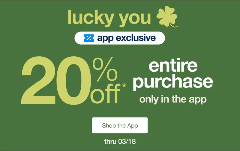 App Exclusive 20% Off Limited Time!