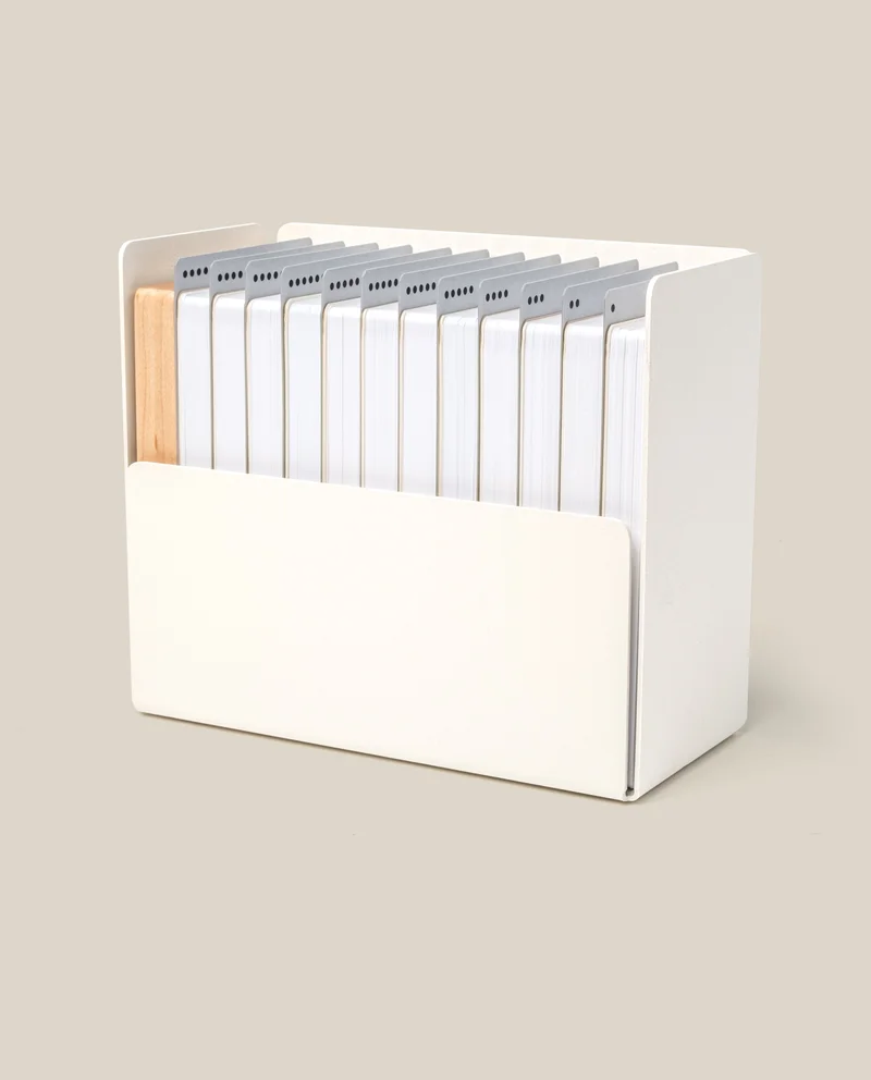 Image of Analog Archive Box (White Steel / Maple Wood)