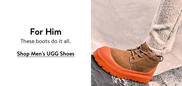 Man wearing UGG boots.