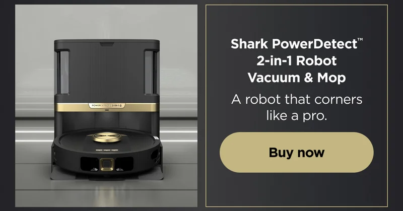 Shark PowerDetect™ 2-in-1 Robot Vacuum & Mop-- A robot that corners like a pro.