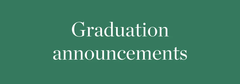 Graduation Announcements