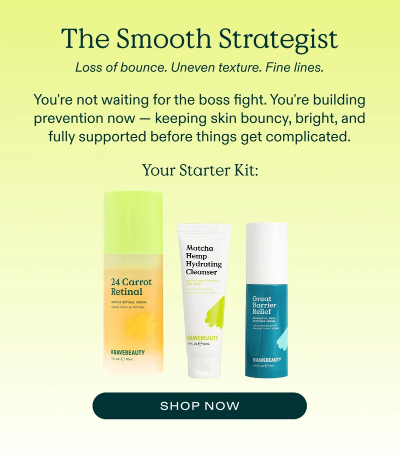 The Smooth Strategist - 24 Carrot Retinol, Matcha Help Hydrating Cleanser, Great Barrier Relief