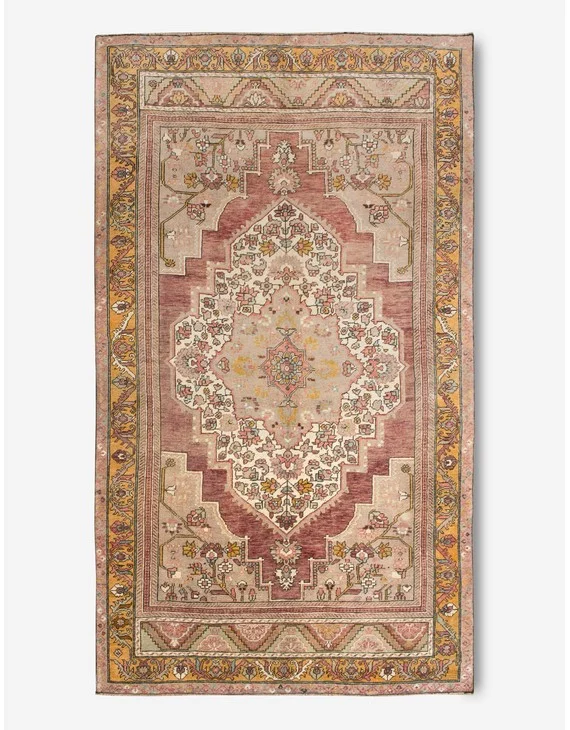 Vintage Turkish Hand-Knotted Wool Rug No. 406, 5'3" x 10'