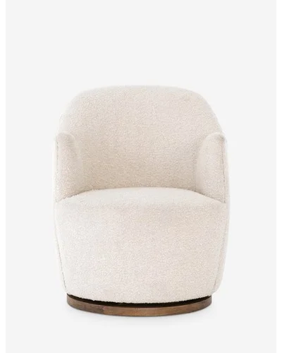 Margie Swivel Chair-Natural Boucle