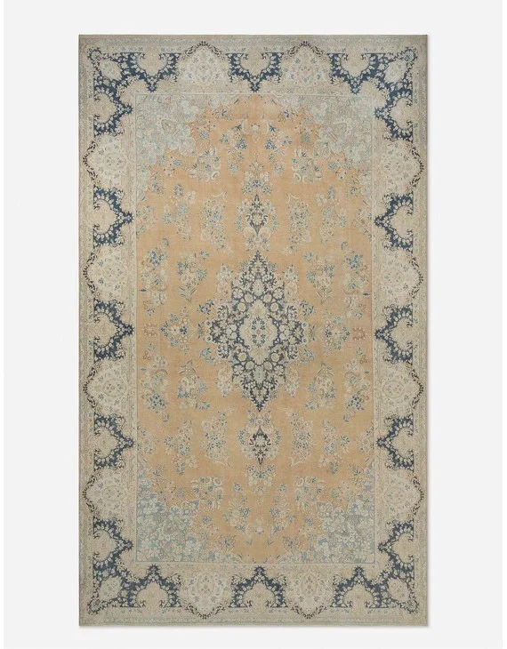 Vintage Turkish Hand-Knotted Wool Rug No. 397, 9'8" x 16'