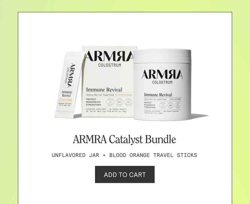 ARMRA Catalyst Bundle Unflavored Jar + Blood Orange Travel Sticks Add to Cart