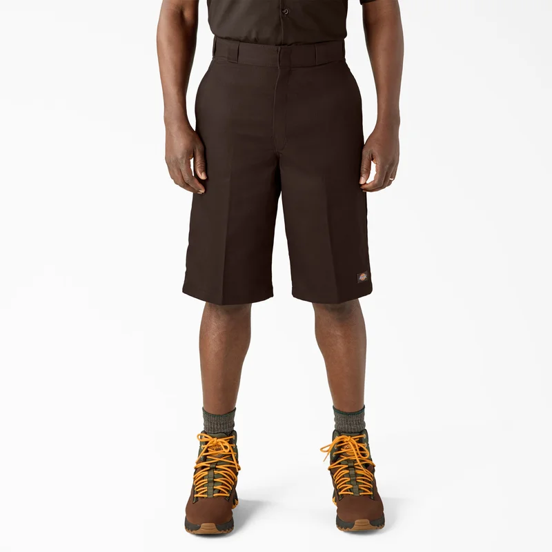 Image of Loose Fit Flat Front Work Shorts, 13"