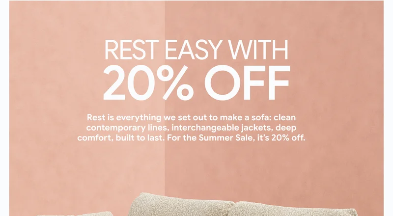 Rest easy with 20% off