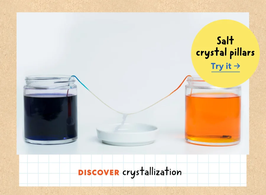 Salt crystal pillars