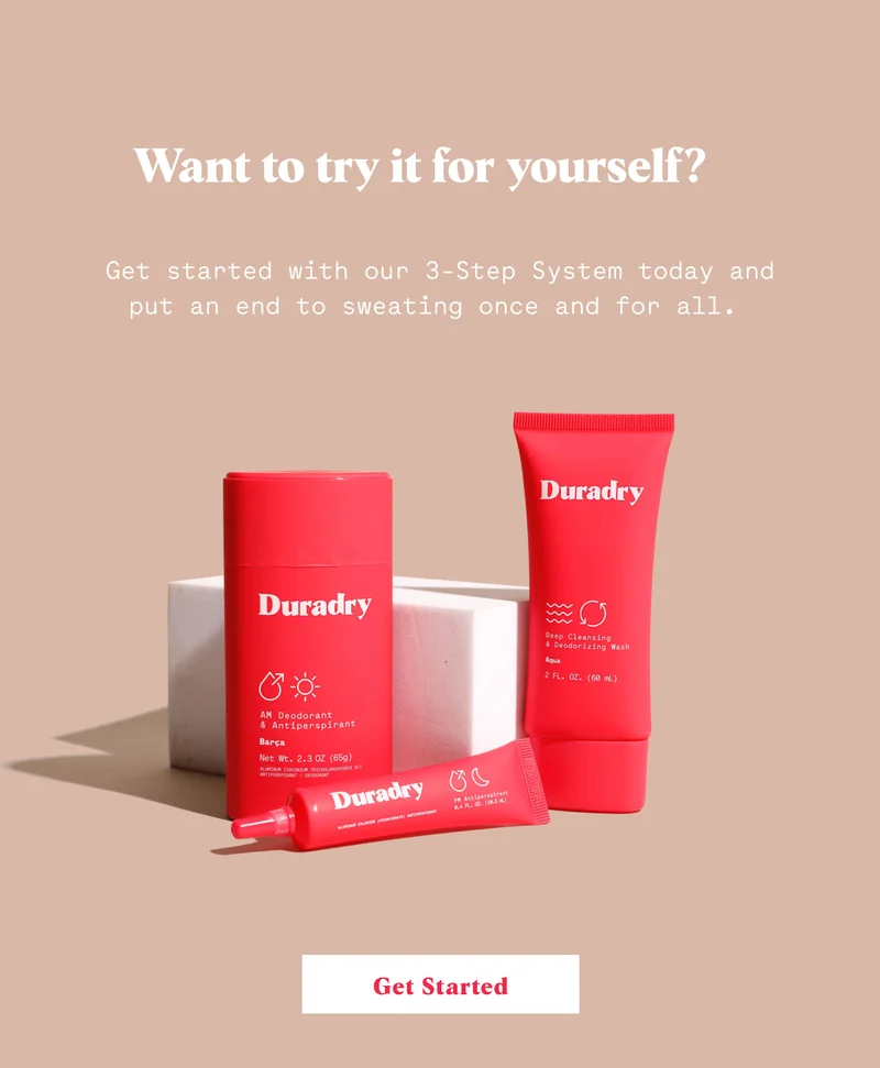 Want to try it for yourself?  Get started with our 3-Step System today and put an end to sweating once and for all.