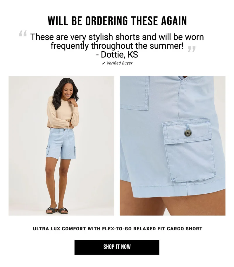 Ultra Lux Comfort With Flex-to-go Relaxed Fit Cargo Short Shop It Now