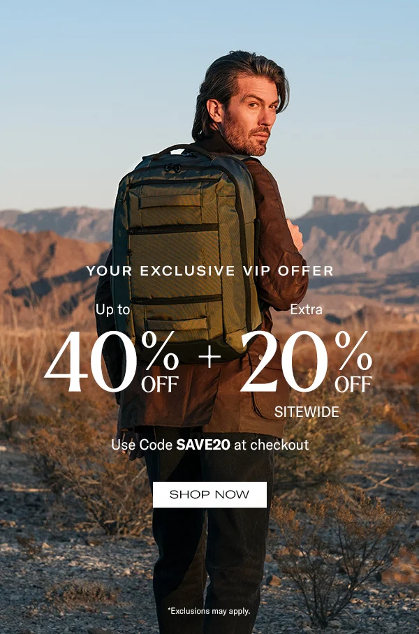 Save Up to 40% + Extra 20%