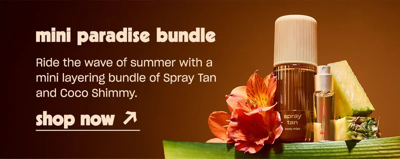 Ride the wave of summer with a mini layering bundle of Spray Tan and Coco Shimmy.