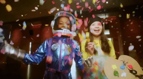 A GIF of children playing in “Artland”