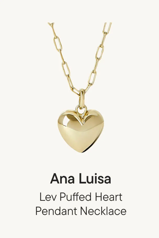 Lev Puffed Heart Pendant Necklace
